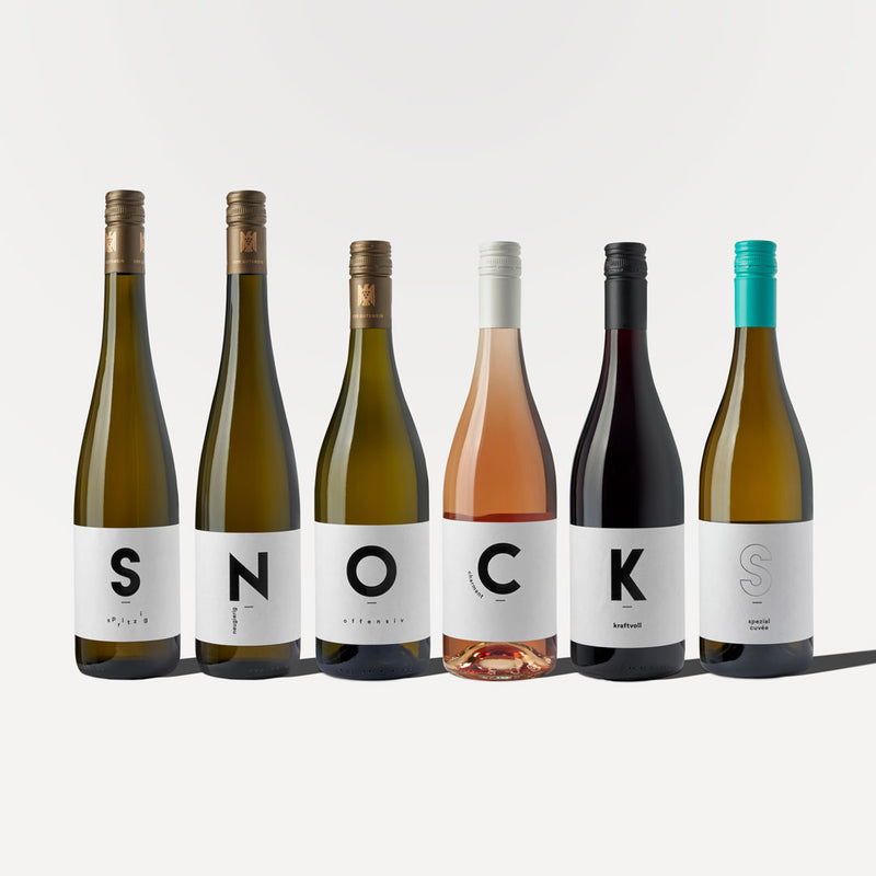 6er SNOCKS Wein-Bundle 6 Fl. 0,75l - (13,11€ / 1 Liter)